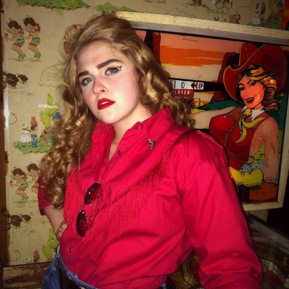 Red Western Cowgirl Shirt - Picture 5 of 5